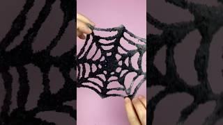 Spooky Art Project  Easy Halloween Glitter Glue Spiderweb Craft Activity  #craft #halloween #diy