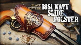 Making a Leather Slide Holster for an 1851 Navy -- Leather Craft ASMR