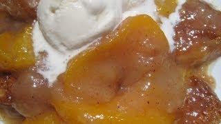 PEACHY PEACH COBBLER - How to make PEACH COBBLER Recipe