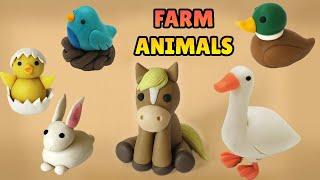 DIY FARM ANIMALS SPECIAL MINIATURE Compilation - Easy Tutorial,  Polymer Clay, Fondant