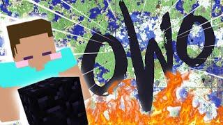 Why is there a giant "OWO" on 2b2t?