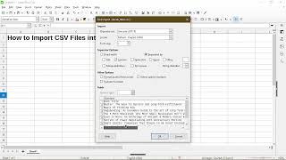 How to Import a CSV File in LibreOffice Calc