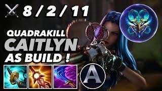 WILD RIFT CAITLYN : QUADRAKILL THIS LEGENDARY RANKED | BUILD OP - SEASON 8