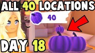 (DAY 18) ALL 40 Purple Pumpkin Locations in Adopt Me!