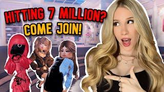 HITTING 7 MILLION SUBS LIVE... COME JOIN ME ON ROBLOX (DTI, MM2, AND MORE