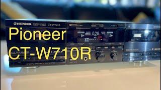 Pioneer ct-w710r stereo double cassette deck …Demo Test…