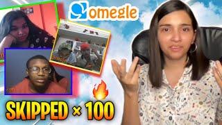 When an Indian Girl goes on OMEGLE ! Part 2 || Roasting people and get Skipped × 100 