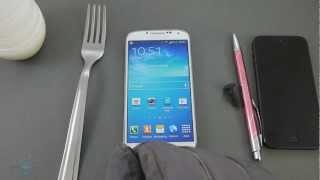 Samsung Galaxy S4 super-sensitive touchscreen demonstration