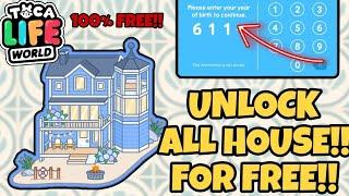 UNLOCK ALL HOUSE FOR FREE!! Toca Life World || Toca Boca Free Code