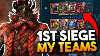 My 4 Teams for THE FIRST CLAN SIEGE!!! | Raid: Shadow Legends