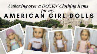 Unboxing Over a DOZEN New Clothing Items for my American Girl Dolls!!