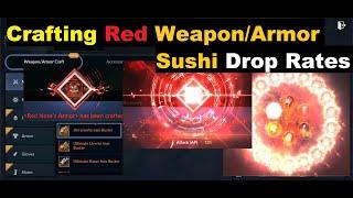 Black Desert Mobile Crafting Abyssal Weapon & Armor + Testing Sushi Rates