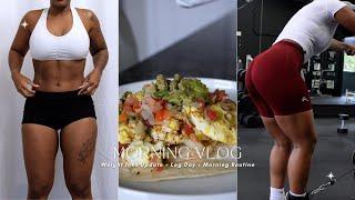 MORNING VLOG | WEIGHT LOSS UPDATE + LEG DAY WORKOUT + MORNING ROUTINE