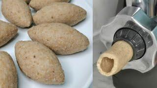 How to cook bulgur kibbeh and meat filling in a meat grinder recipe. Kibbeh Syrian recipe