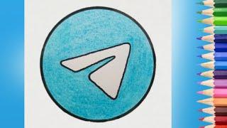 How to Draw Telegram Logo