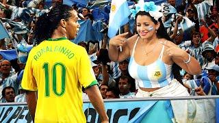 Die argentinischen werden diese demütigende Leistung von Ronaldinho in diesem Spiel nie vergessen