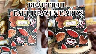 Beautiful Fall Leaves Cards (Simon Says Stamp October 2024 Card Kit)