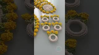 Sousplat Tulipa #crochet #empreendernoartesanato #crocheteirasdobrasil #crochê