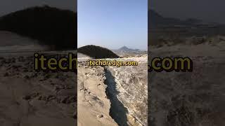 Large cutter suction dredger sand pumping view #dredge #dredgepump #dredger