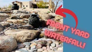 FRONTYARD Pondless Waterfall in ARIZONA! Uncovering the Insane Beauty of an Aquascape Water Feature!