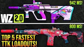 WARZONE: New TOP 5 BEST TTK LOADOUTS After Update! (WARZONE 2 Fastest TTK Weapons)