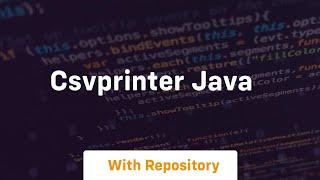 csvprinter java