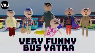 A Funny Bus Yatra | Vick Animated Jokes | VAJ | Funny Animation | Comedy Cartoon Video