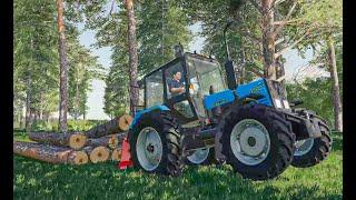 МТЗ 1025 Работа в лесу Тянет бревна  Farming Simulator 19 Скачать | Fs 21 mods