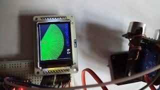 Arduino Radar using  Arduino Nano and TFT screen