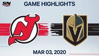 NHL Highlights | Devils vs. Golden Knights – Mar. 3, 2020