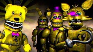 FNAF ИГРАЮ за ЗОЛОТЫХ АНИМАТРОНИКОВ ФОКСИ БОННИ ФРЕДДИ и СЕКРЕТНЫЙ АНИМАТРОНИК из ФНАФ !!!