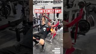 Brian Shaw Destroys Chest Day At The Gym!#brianshaw #armwrestling #chestworkout #gym #training