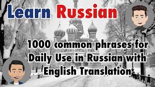 1000 common phrases for Daily Use in Russian with English Translation