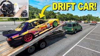 Bringing Drift Cars to a Car Meet in BeamNG!