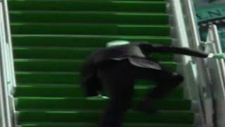 biden falls but the stairs is