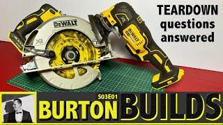 TEARDOWN DeWALT 20v MAX DCS570 Circular Saw & DCS355 Oscillating Multi Tool - Burton Builds [4K]