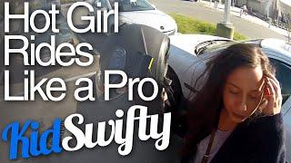 Hot Girl Rides Like a Pro!