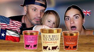 Brits Try [BLUE BELL ICE CREAM] for the first time!