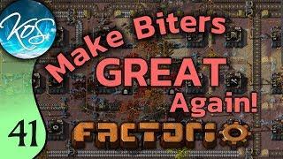 Factorio Ep 41: WHY NO ARTILLERY? - Make Biters GREAT Again! - Mod, Let's Play, Gameplay