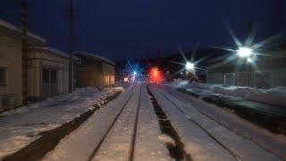 4K cab view - Gradually freezing scenery Nagaragawa Railway Etsumi-Nan Line, Gifu pref, Japan