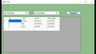 Visual Basic.net tutorial: How to Search data in SQL server database between two dates in VB. net