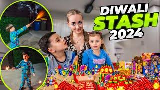 OUR OFFICIAL DIWALI STASH 2024 - Fireworks Vlog With Noah & Hazel