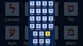 Learn Hebrew Alphabet - 22 Letters (#shorts #hebrew #alefbeit)