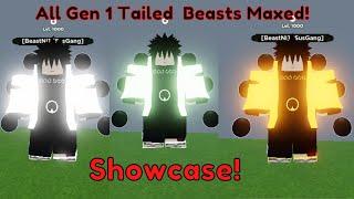 All The *Gen 1* Tailed Spirit Maxed Showcase! Shindo Life ( Roblox )