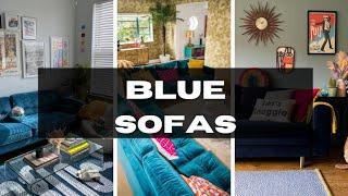 Beautiful Blue Sofa Living Rooms | How To Style A Blue Sofa | And Then There Was Style