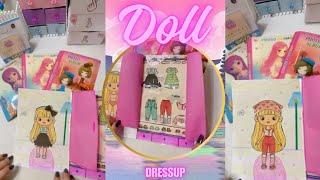 Paper Doll Dressup| paper Asmr |cute Doll #paperasmr #doll #dresses #cute #dressup @MellowTingles