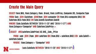 Nested Queries and views in MySQL Workbench