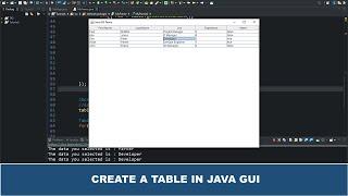 Java GUI Tutorial #44 - Creating A Table In Java GUI Using JTable Class And Methods