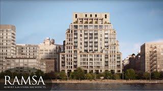 Riverfront Condominiums with Drive-in Courtyard in Tribeca, Manhattan: 70 Vestry by RAMSA Architects