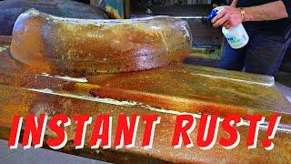 Creating instant RUST on the body panels - BUDGET RAT TRUCK BUILD